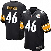 Nike Men & Women & Youth Steelers #46 Will Johnson Black Team Color Game Jersey,baseball caps,new era cap wholesale,wholesale hats
